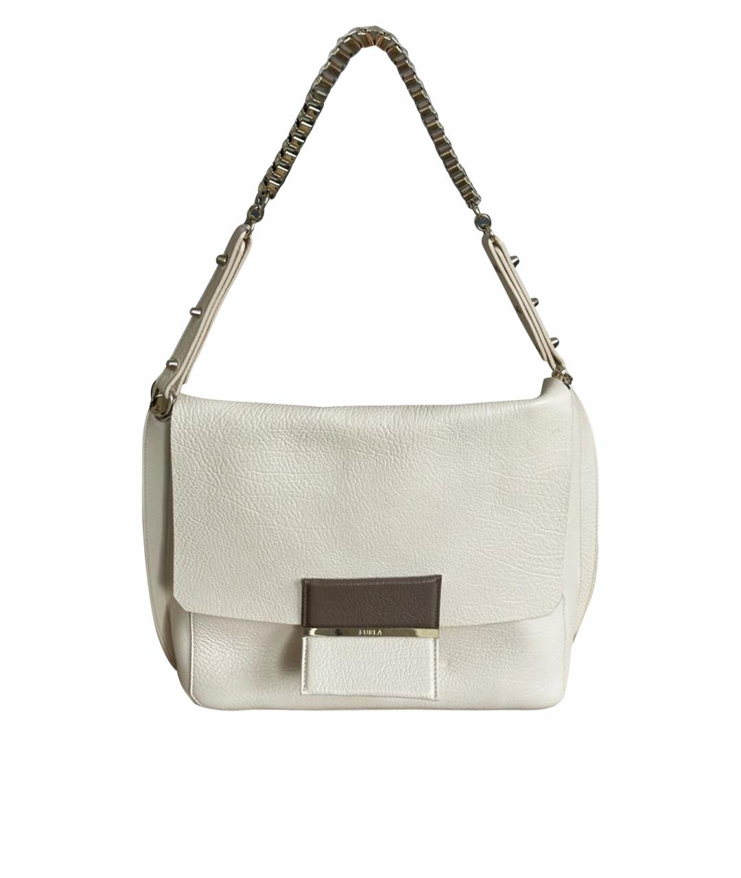 FURLA Бежевая кожаная сумка тоут, фото 1