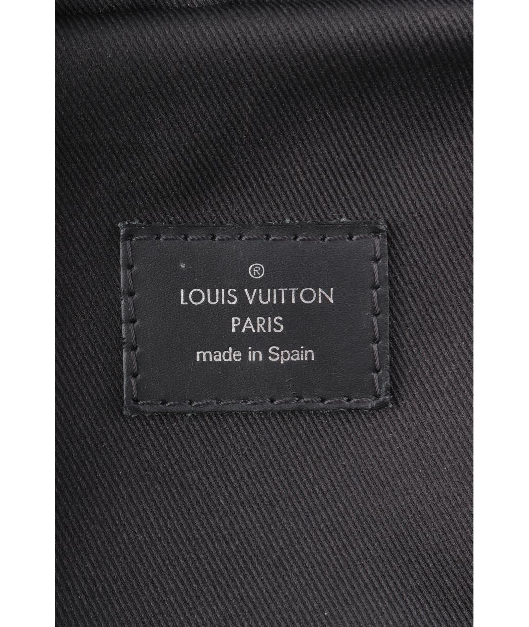 LOUIS VUITTON Черная кожаная сумка на плечо, фото 8