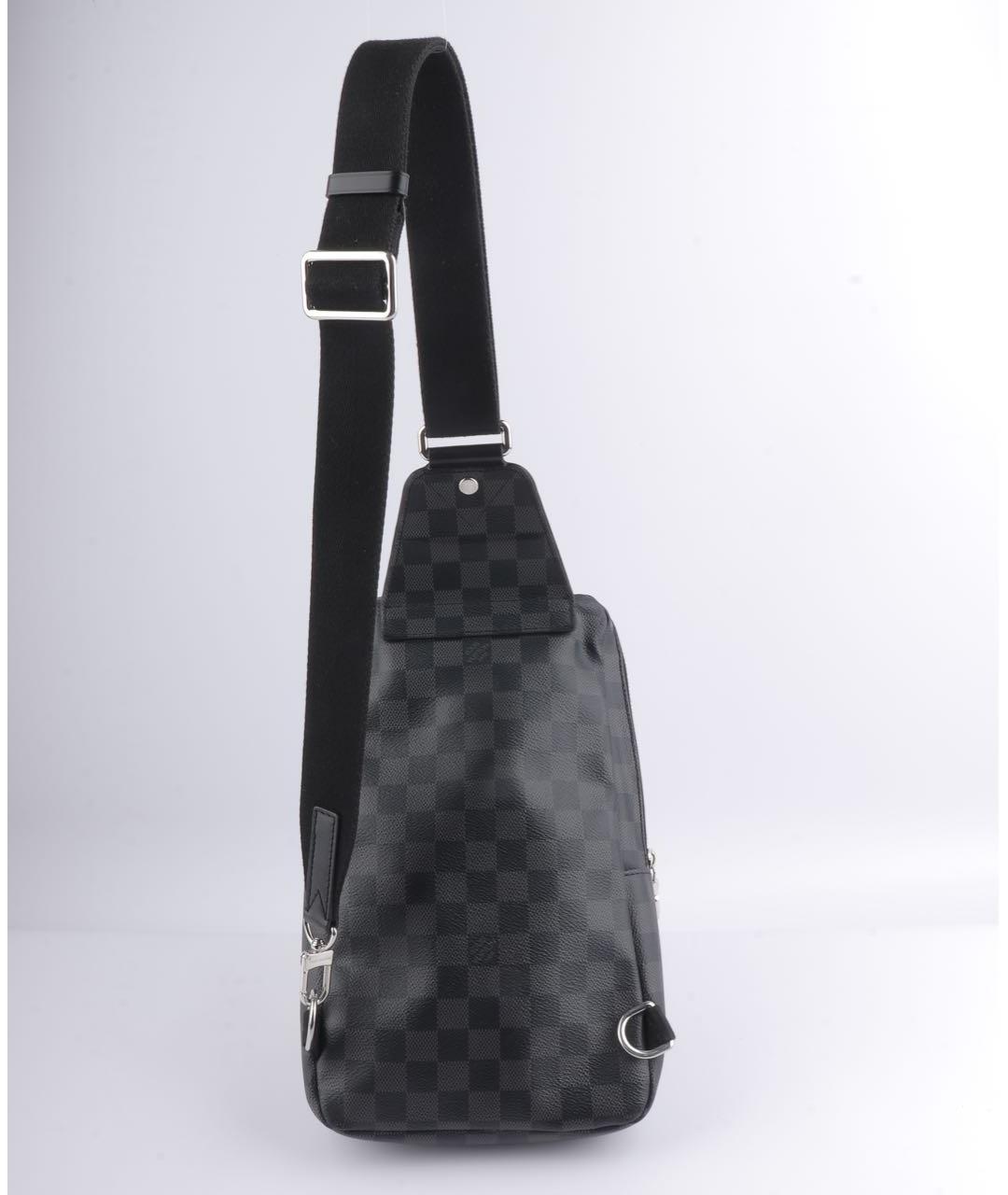 LOUIS VUITTON Черная кожаная сумка на плечо, фото 2