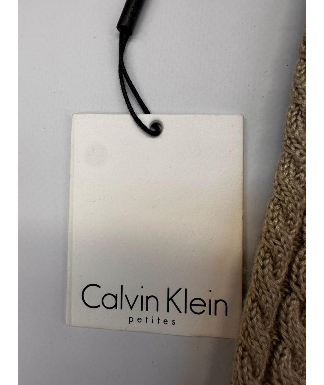 CALVIN KLEIN Бежевое повседневное платье, фото 6