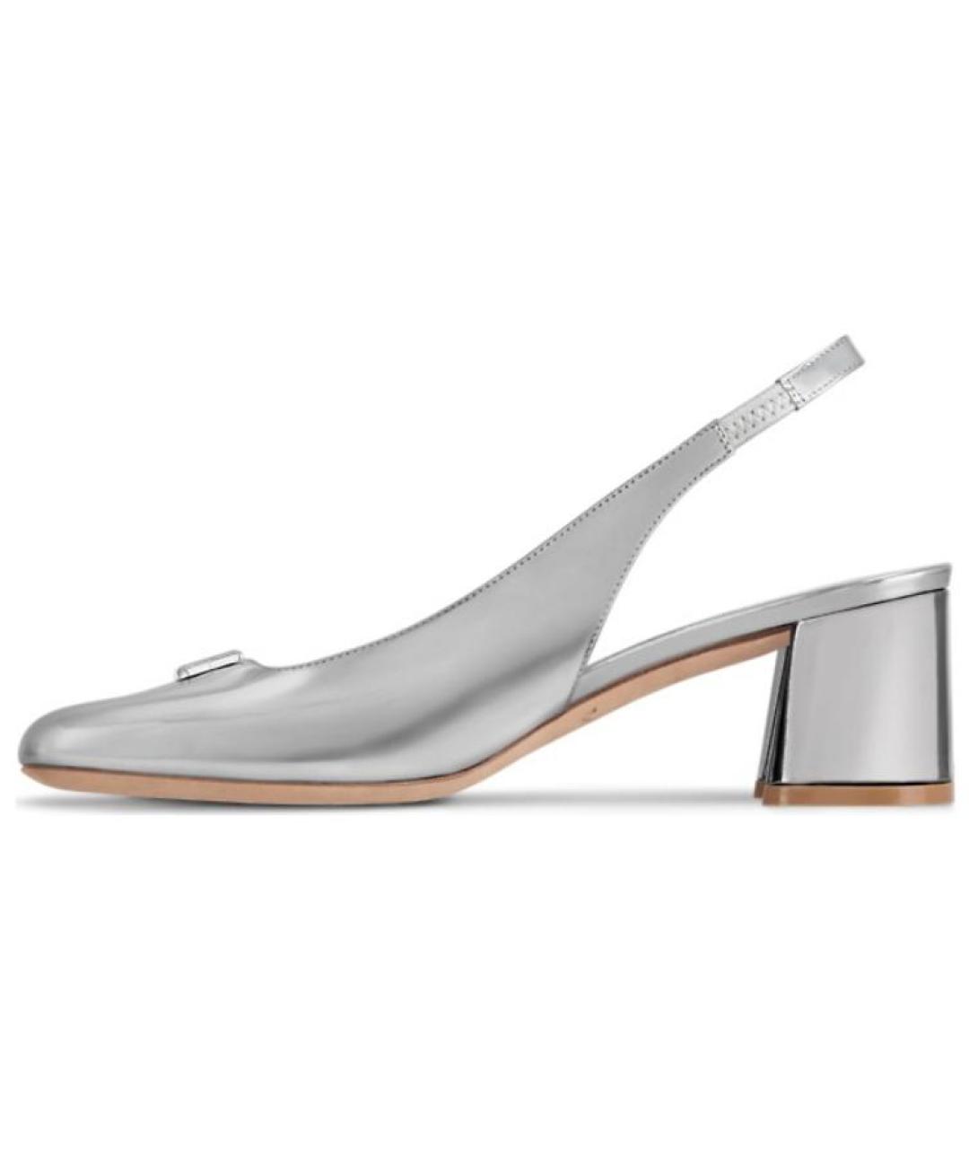 LOUIS VUITTON Серебряные кожаные туфли, фото 4