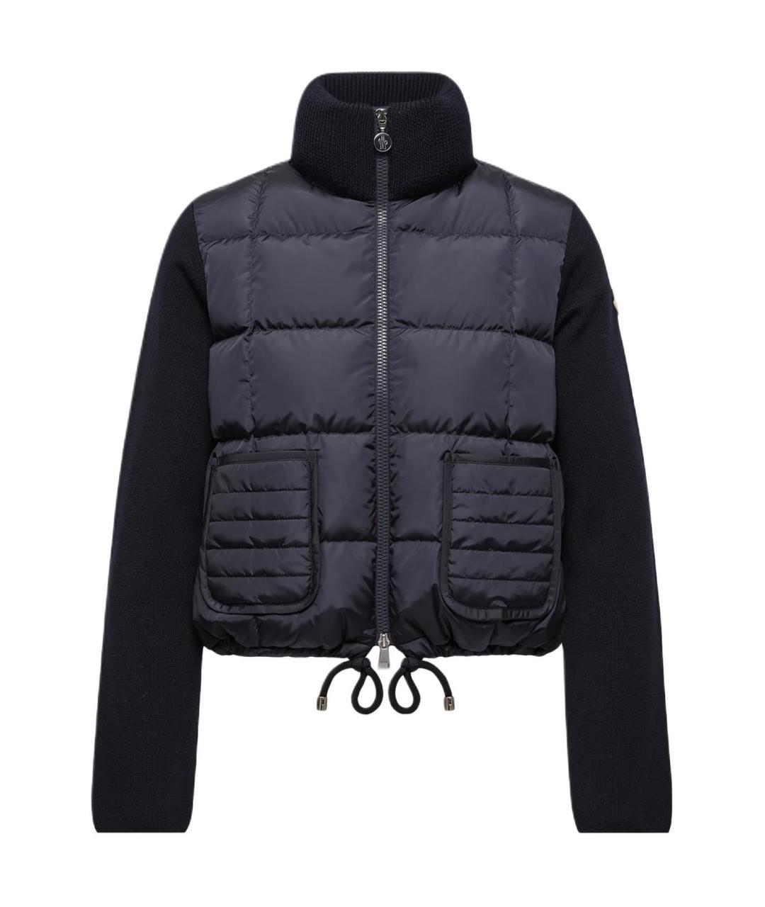 MONCLER Темно-синий пуховик, фото 1