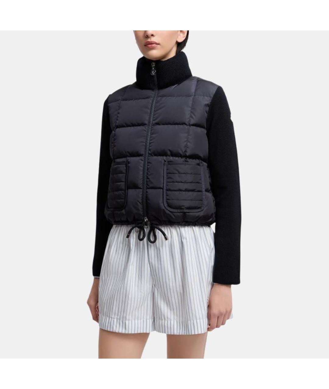 MONCLER Темно-синий пуховик, фото 2