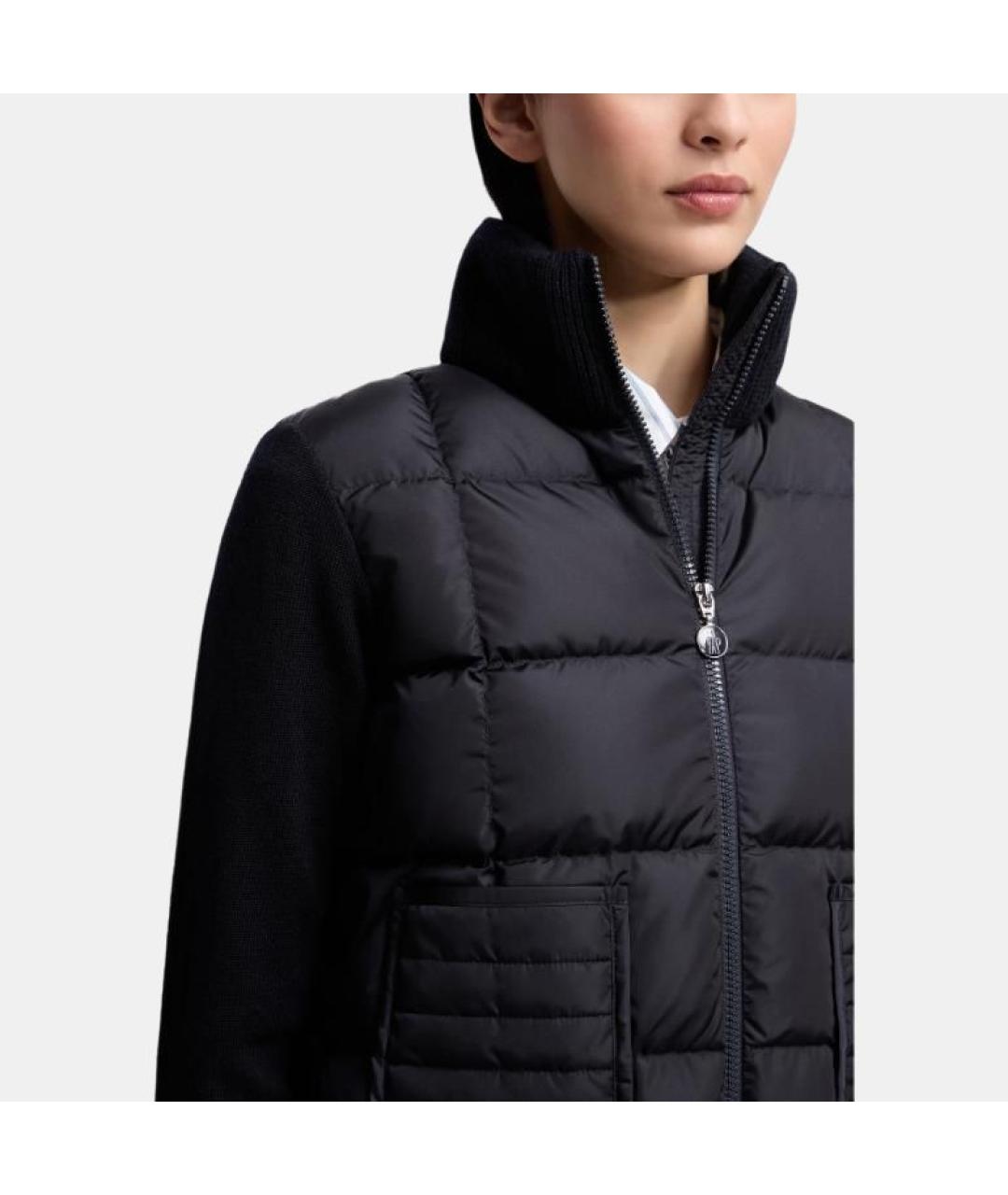 MONCLER Темно-синий пуховик, фото 5