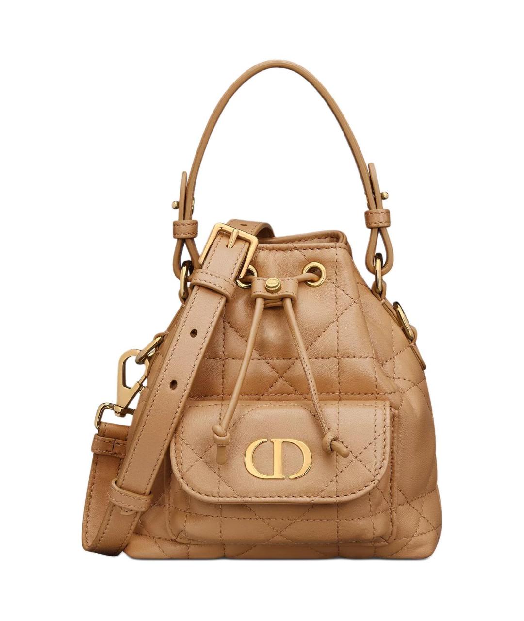 CHRISTIAN DIOR Коричневая кожаная сумка через плечо, фото 1