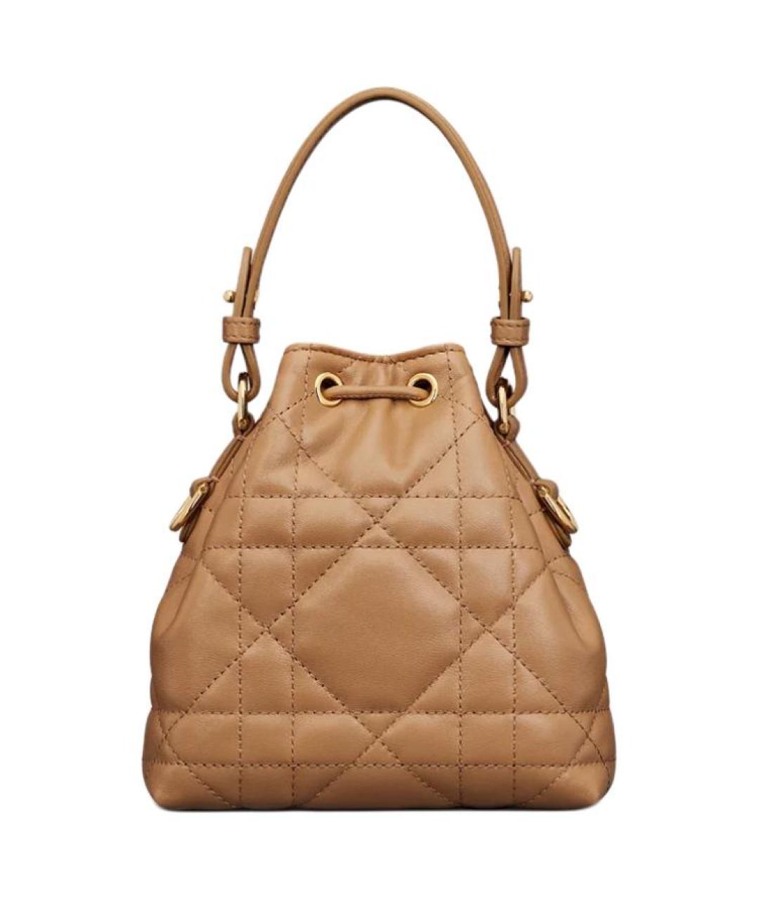 CHRISTIAN DIOR Коричневая кожаная сумка через плечо, фото 4