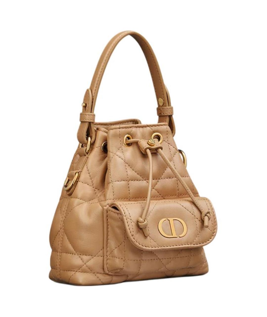 CHRISTIAN DIOR Коричневая кожаная сумка через плечо, фото 2