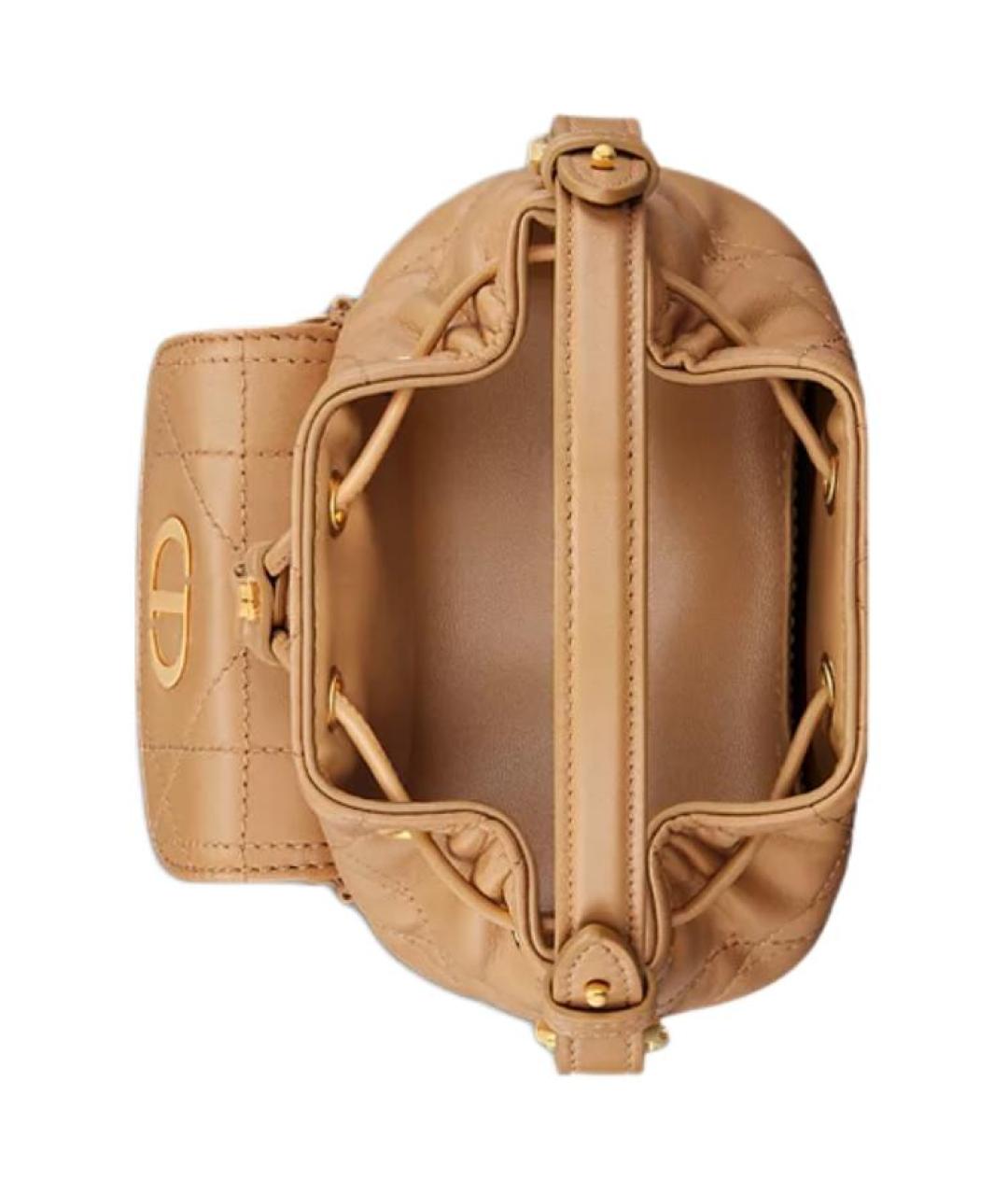 CHRISTIAN DIOR Коричневая кожаная сумка через плечо, фото 3