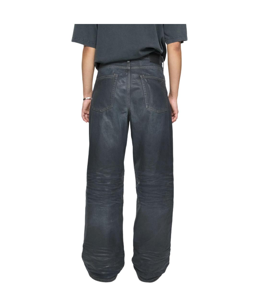 ACNE STUDIOS Черные хлопковые прямые джинсы, фото 4