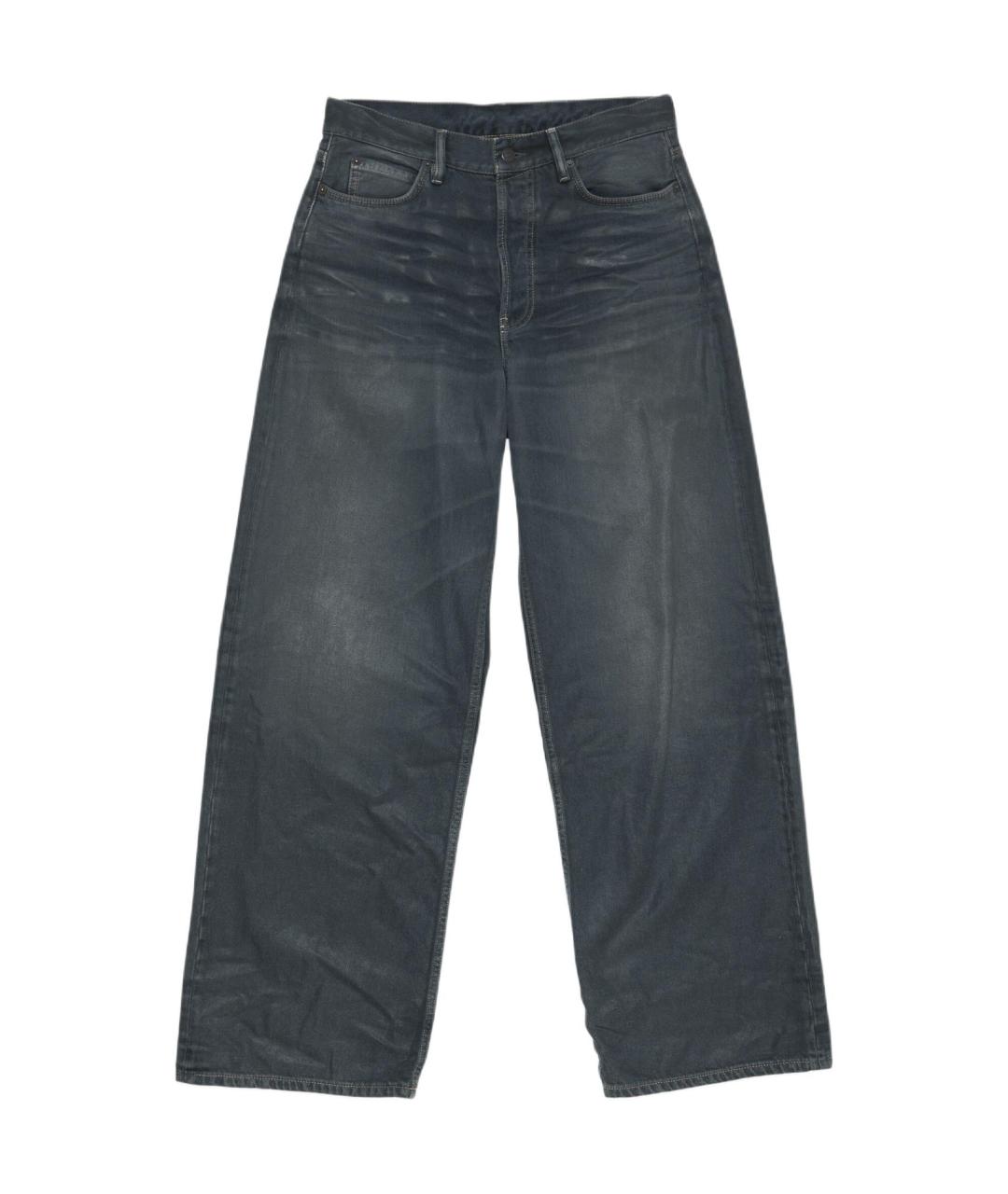 ACNE STUDIOS Черные хлопковые прямые джинсы, фото 1