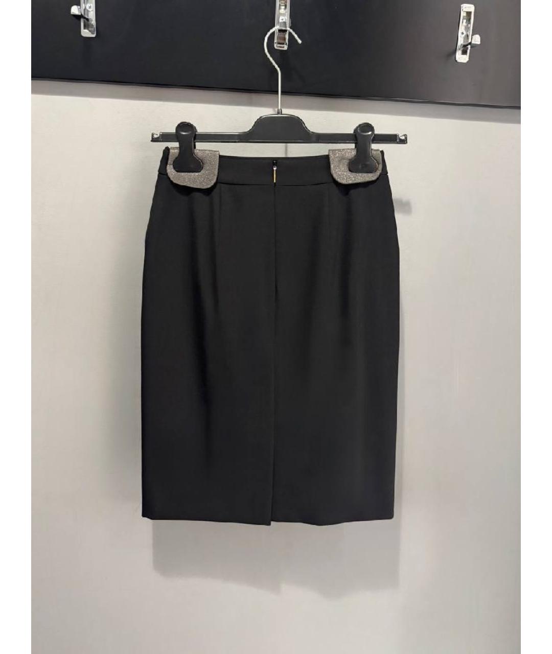 HUGO BOSS Черная шерстяная юбка миди, фото 6