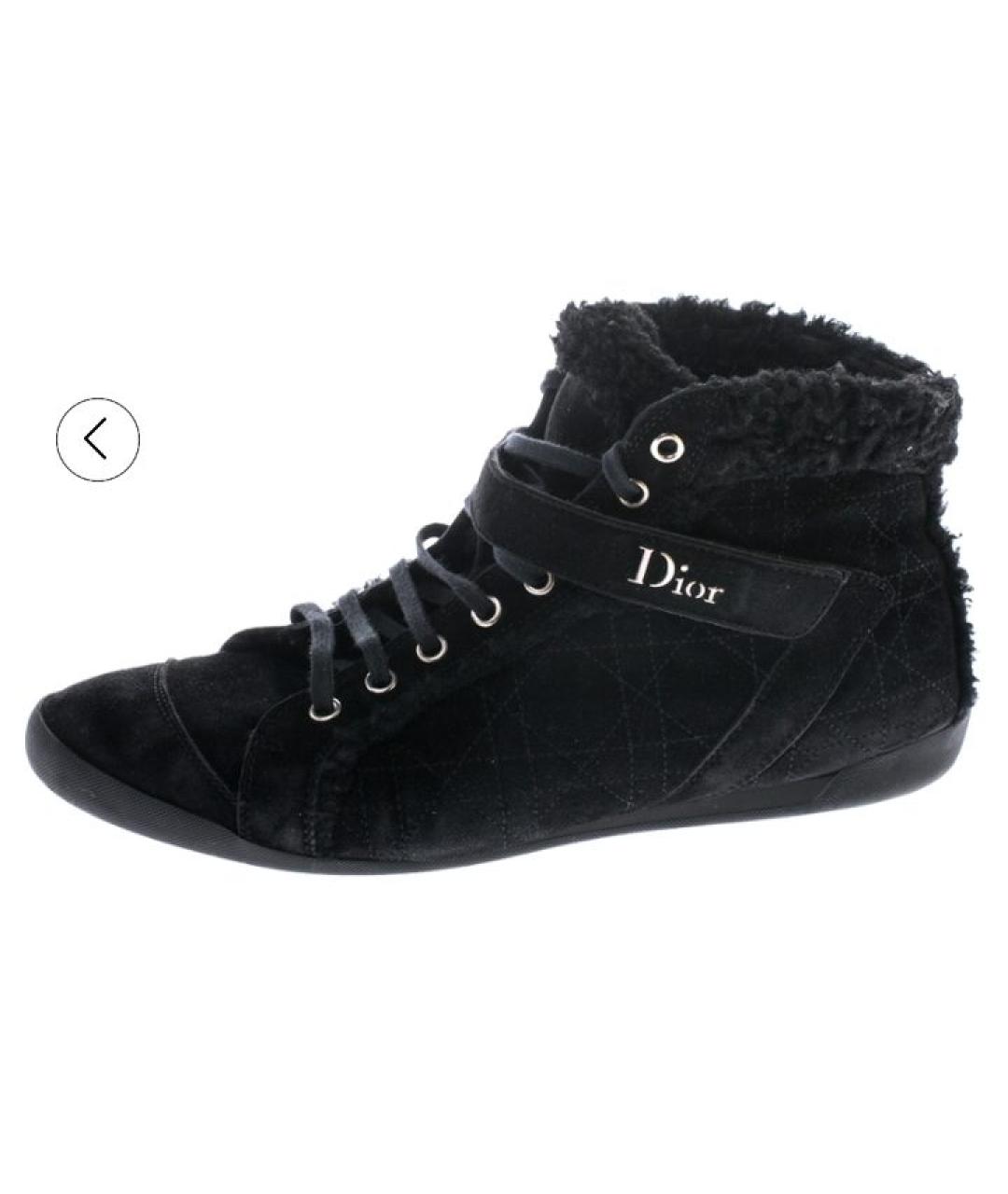 CHRISTIAN DIOR Черные замшевые кеды, фото 2