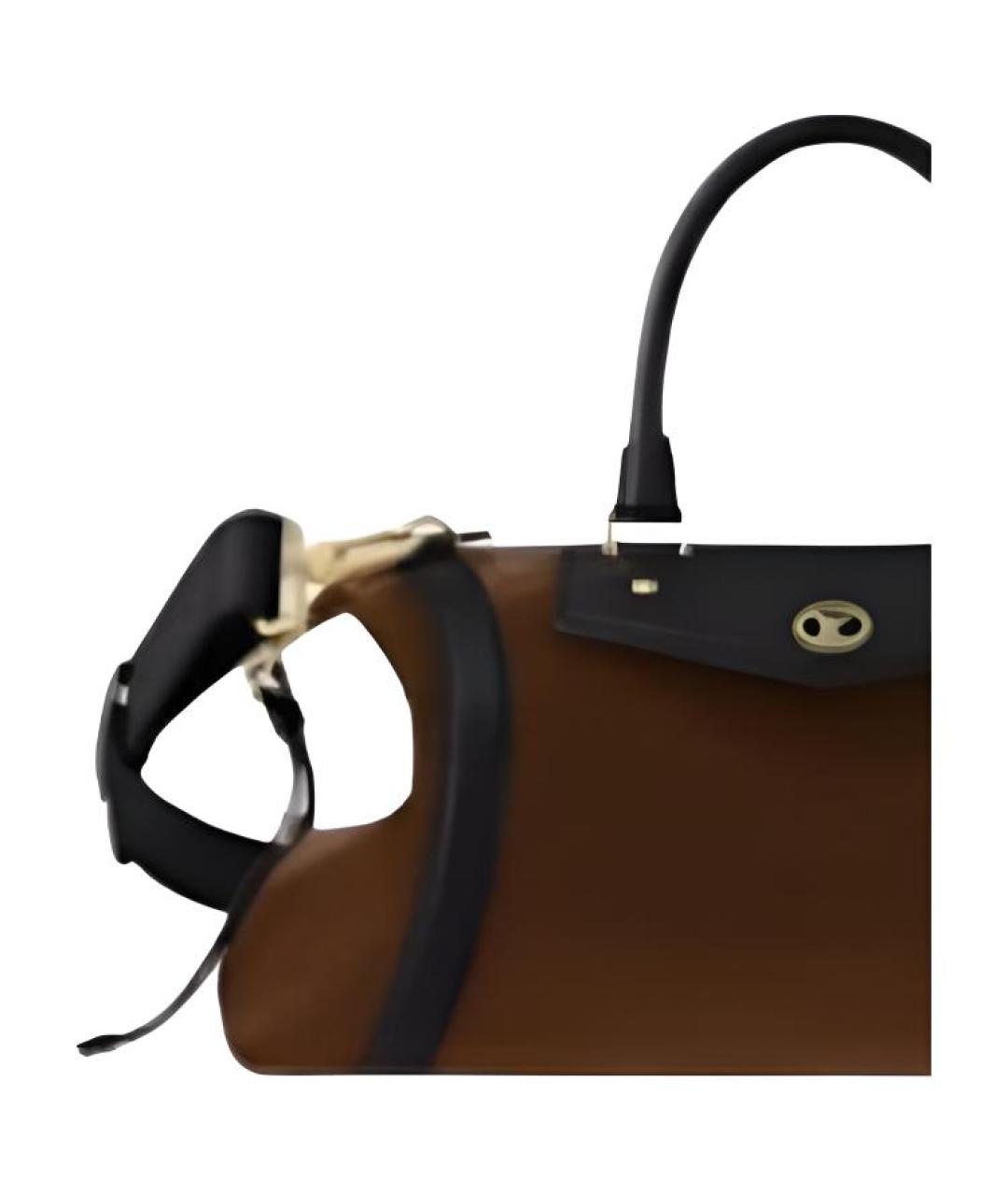 LOUIS VUITTON Коричневая кожаная сумка через плечо, фото 2