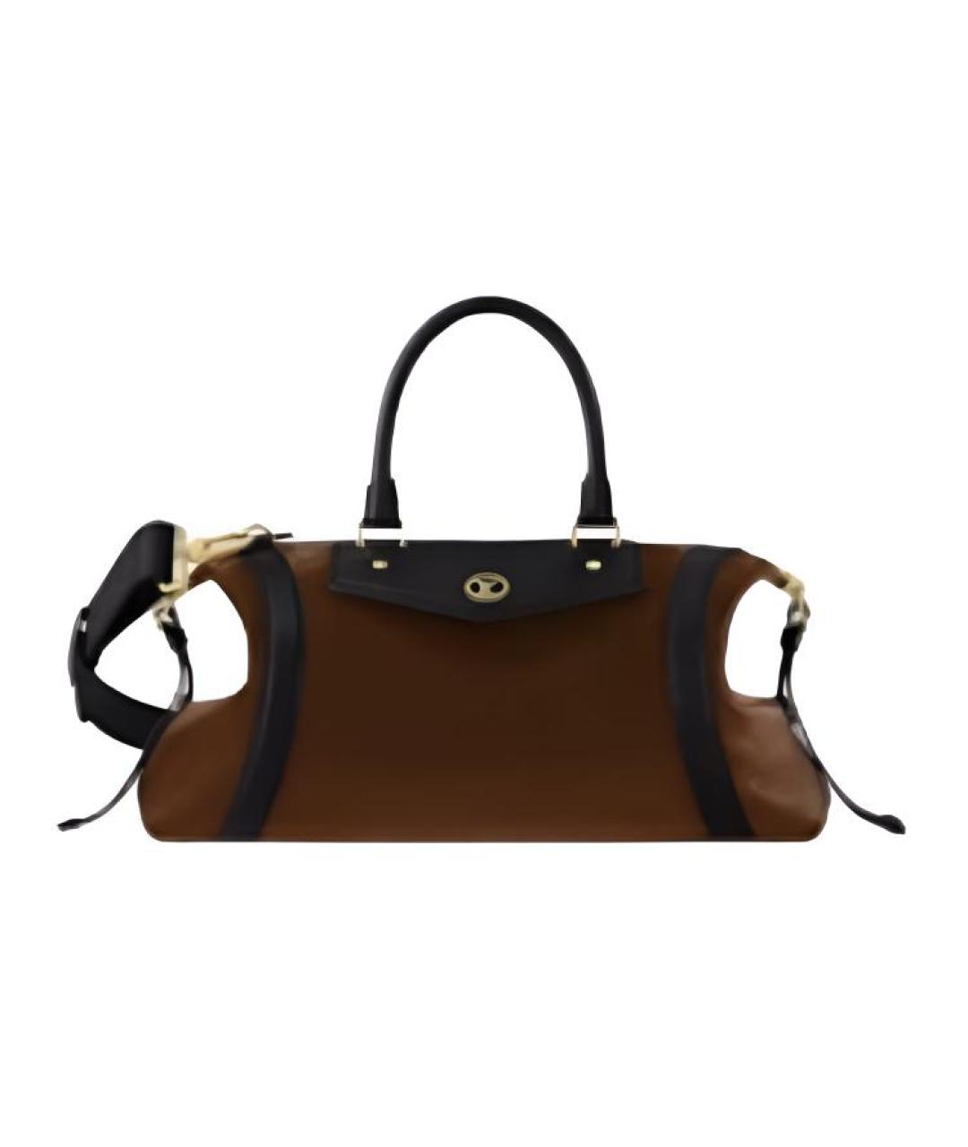 LOUIS VUITTON Коричневая кожаная сумка через плечо, фото 1