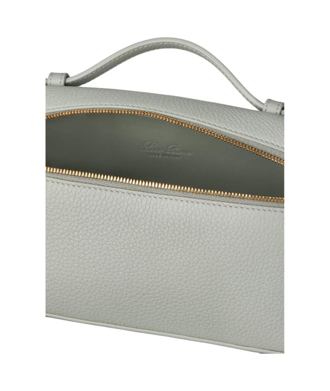 LORO PIANA Зеленая кожаная сумка через плечо, фото 3