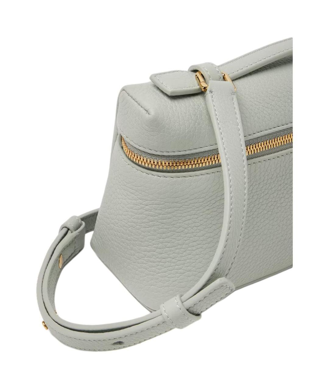 LORO PIANA Зеленая кожаная сумка через плечо, фото 5