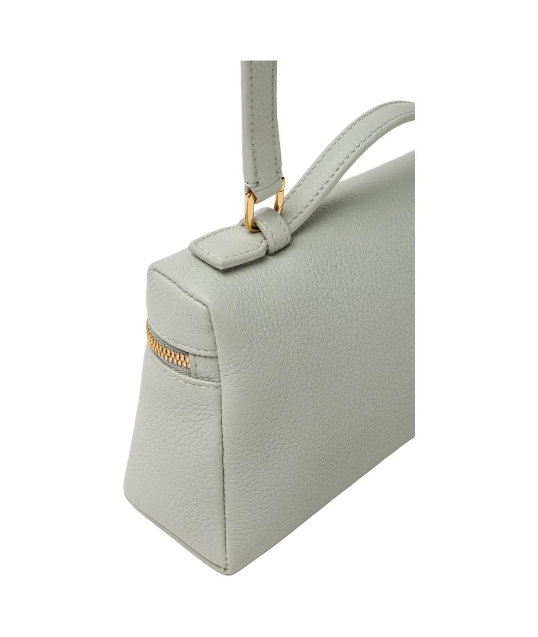 LORO PIANA Зеленая кожаная сумка через плечо, фото 4