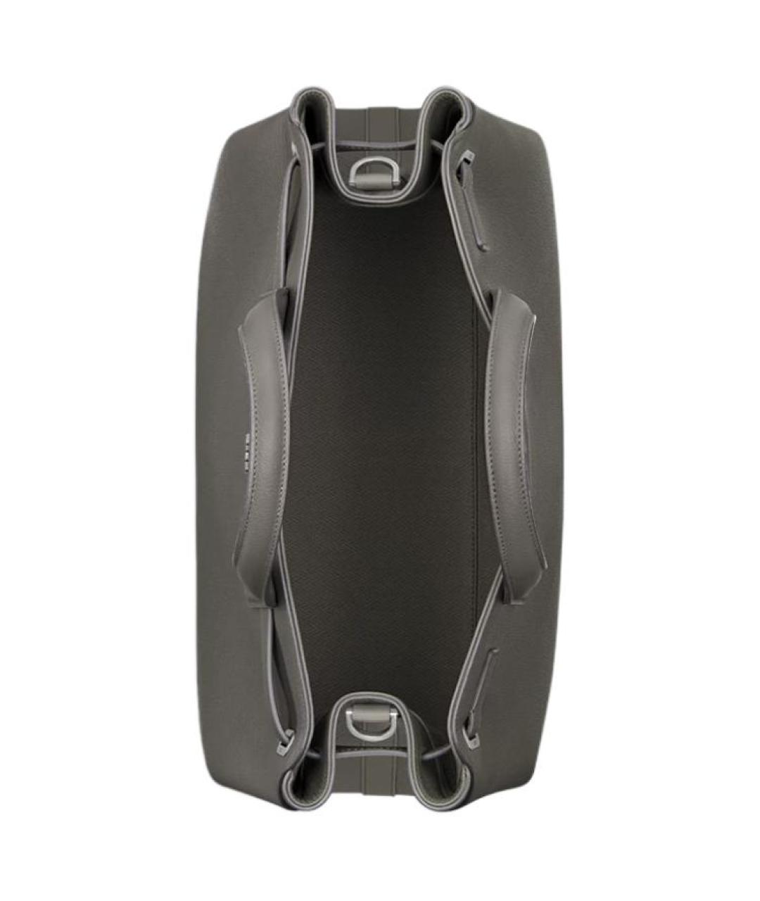 CHRISTIAN DIOR Серая кожаная сумка через плечо, фото 5