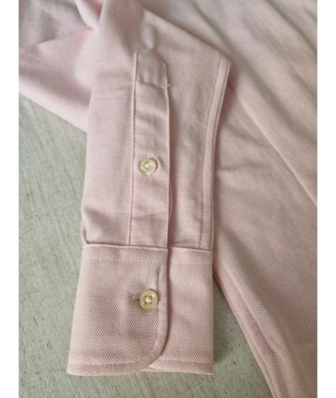 RALPH LAUREN Розовая хлопковая рубашка, фото 6