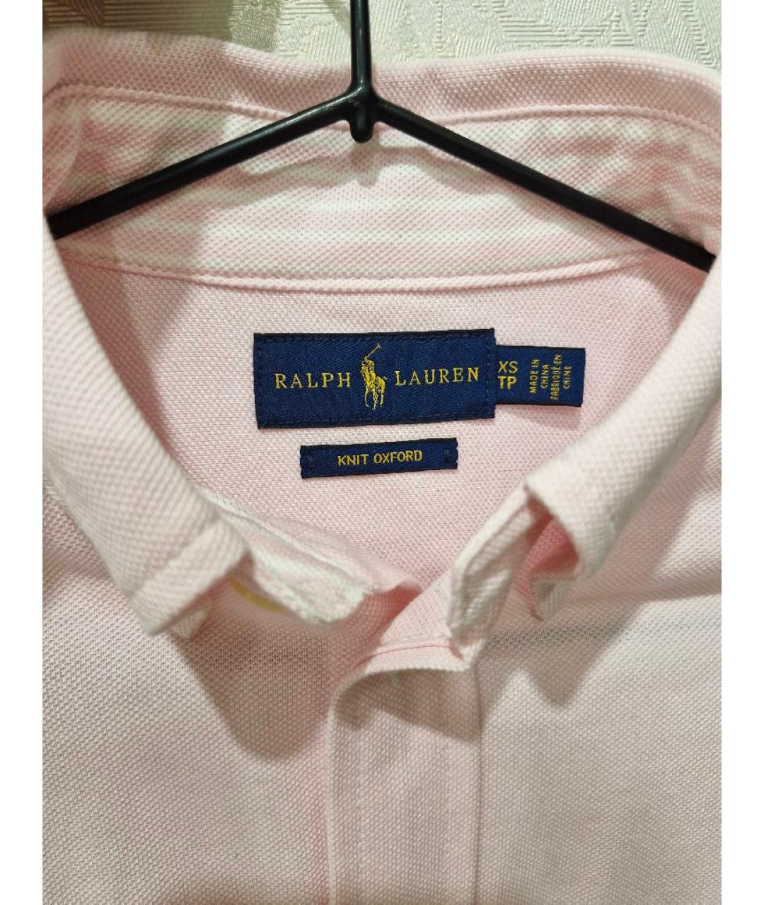 RALPH LAUREN Розовая хлопковая рубашка, фото 3