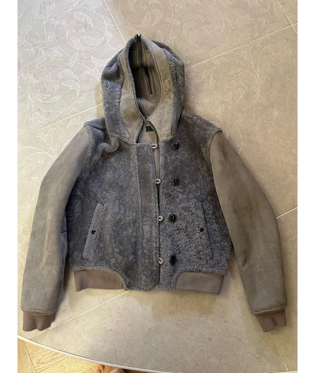 RAG&BONE Серая кожаная дубленка, фото 6