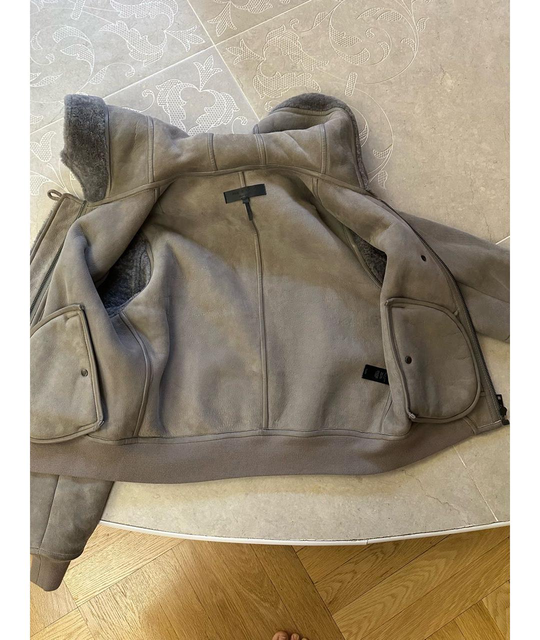 RAG&BONE Серая кожаная дубленка, фото 8
