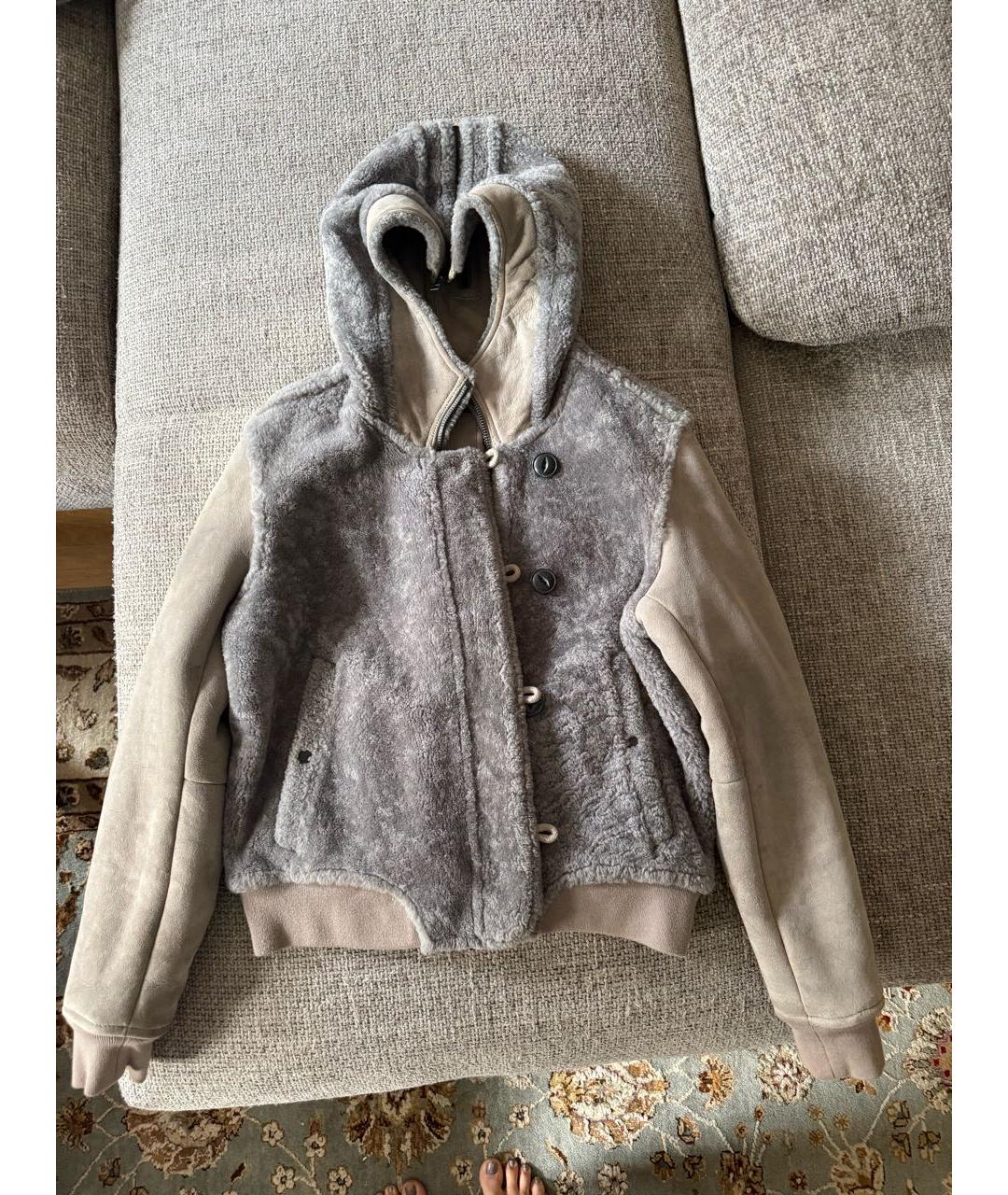 RAG&BONE Серая кожаная дубленка, фото 7