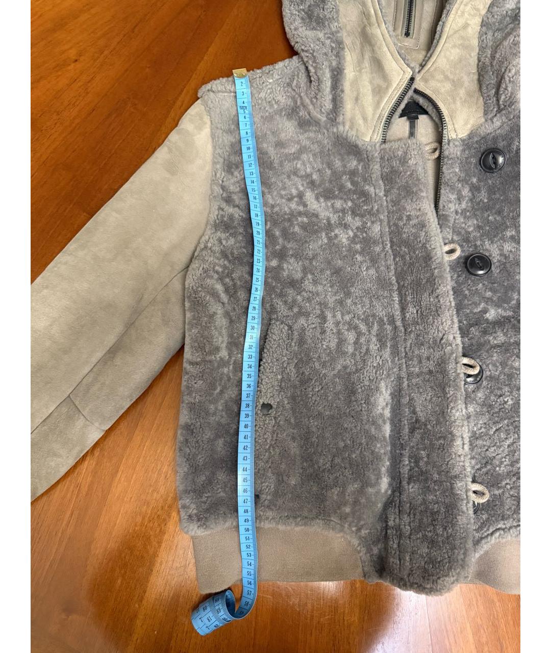 RAG & BONE Серая кожаная дубленка, фото 3