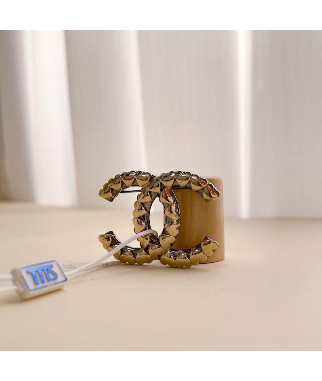 CHANEL Золотая брошь, фото 4