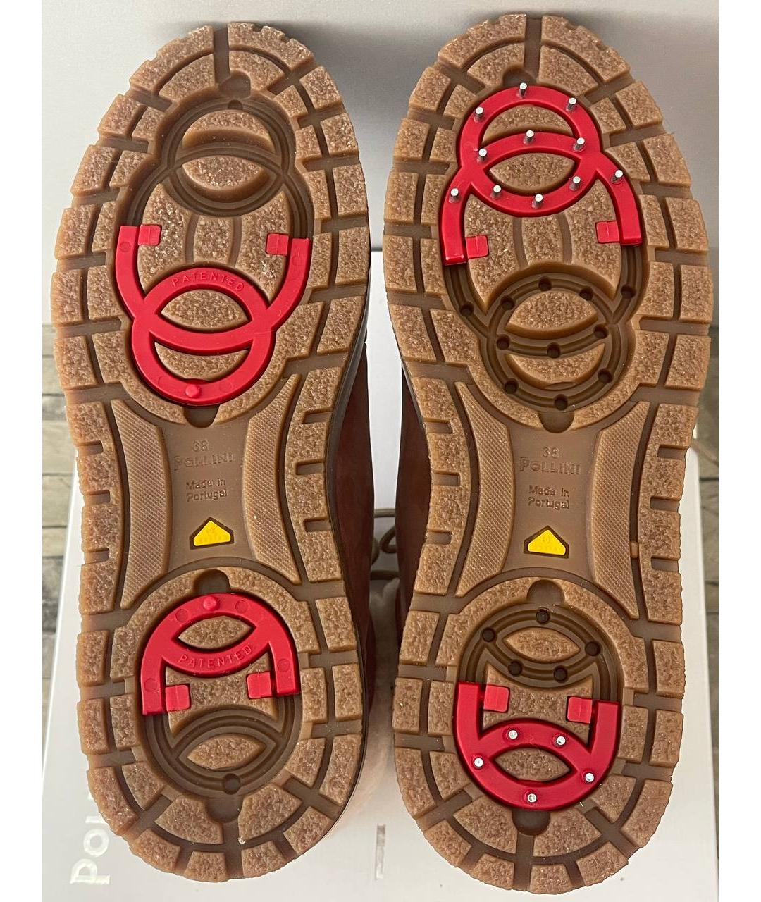 POLLINI Розовые нубуковые ботинки, фото 4