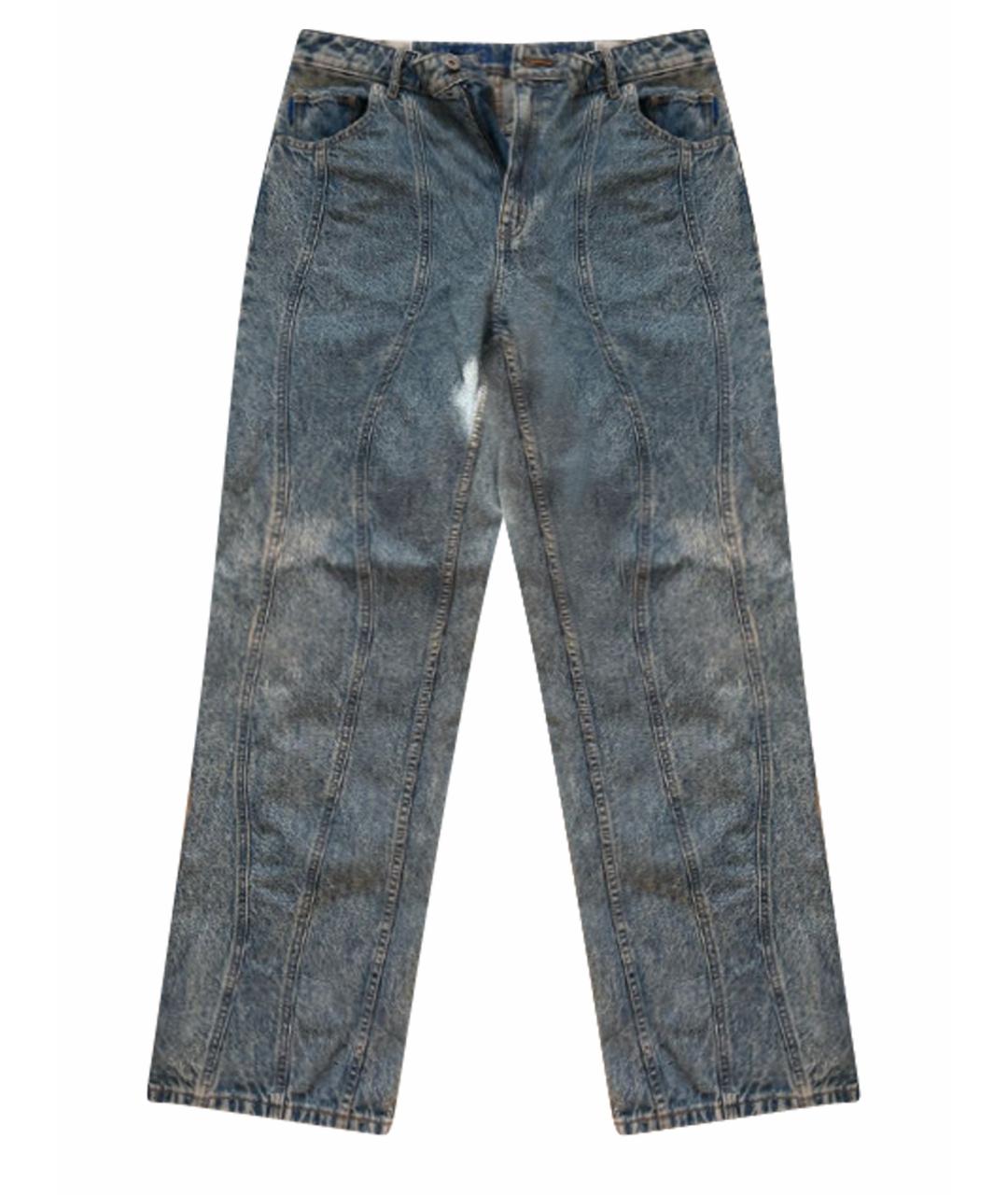 HUGO Синие хлопковые прямые джинсы, фото 1