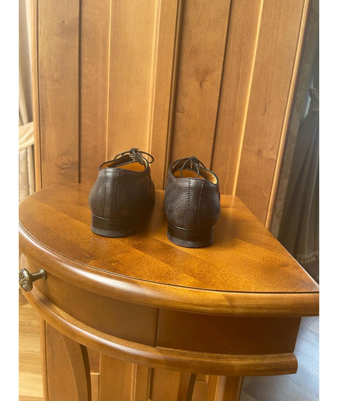 SANTONI Черные кожаные ботинки, фото 3