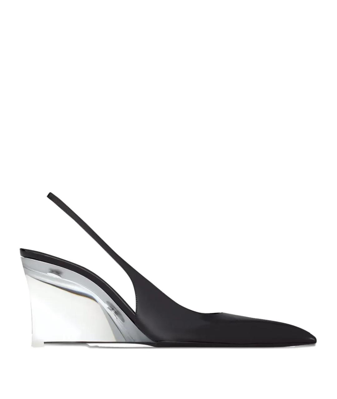 SAINT LAURENT Черные кожаные туфли, фото 1