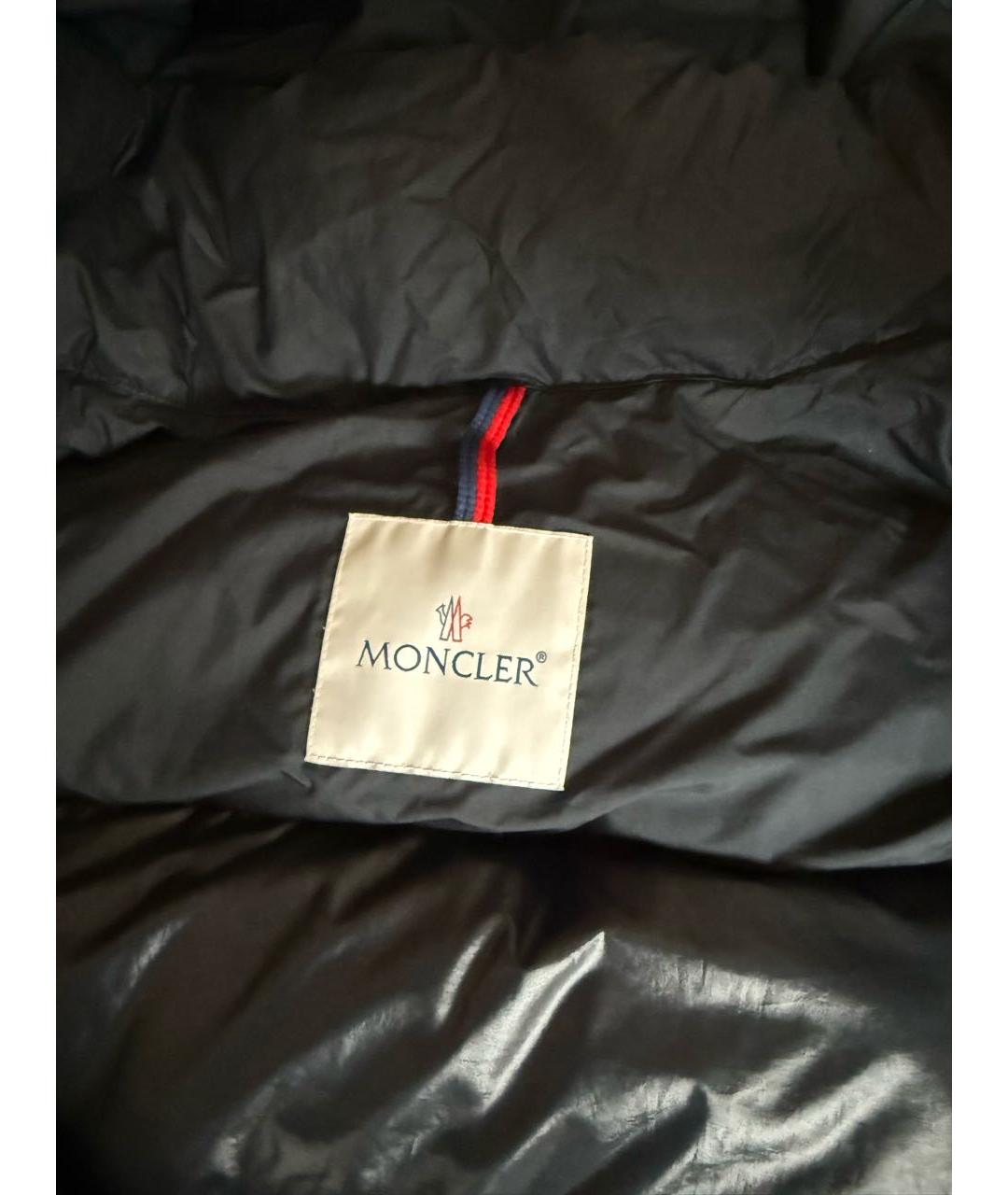MONCLER Темно-синяя полиэстеровая куртка, фото 3