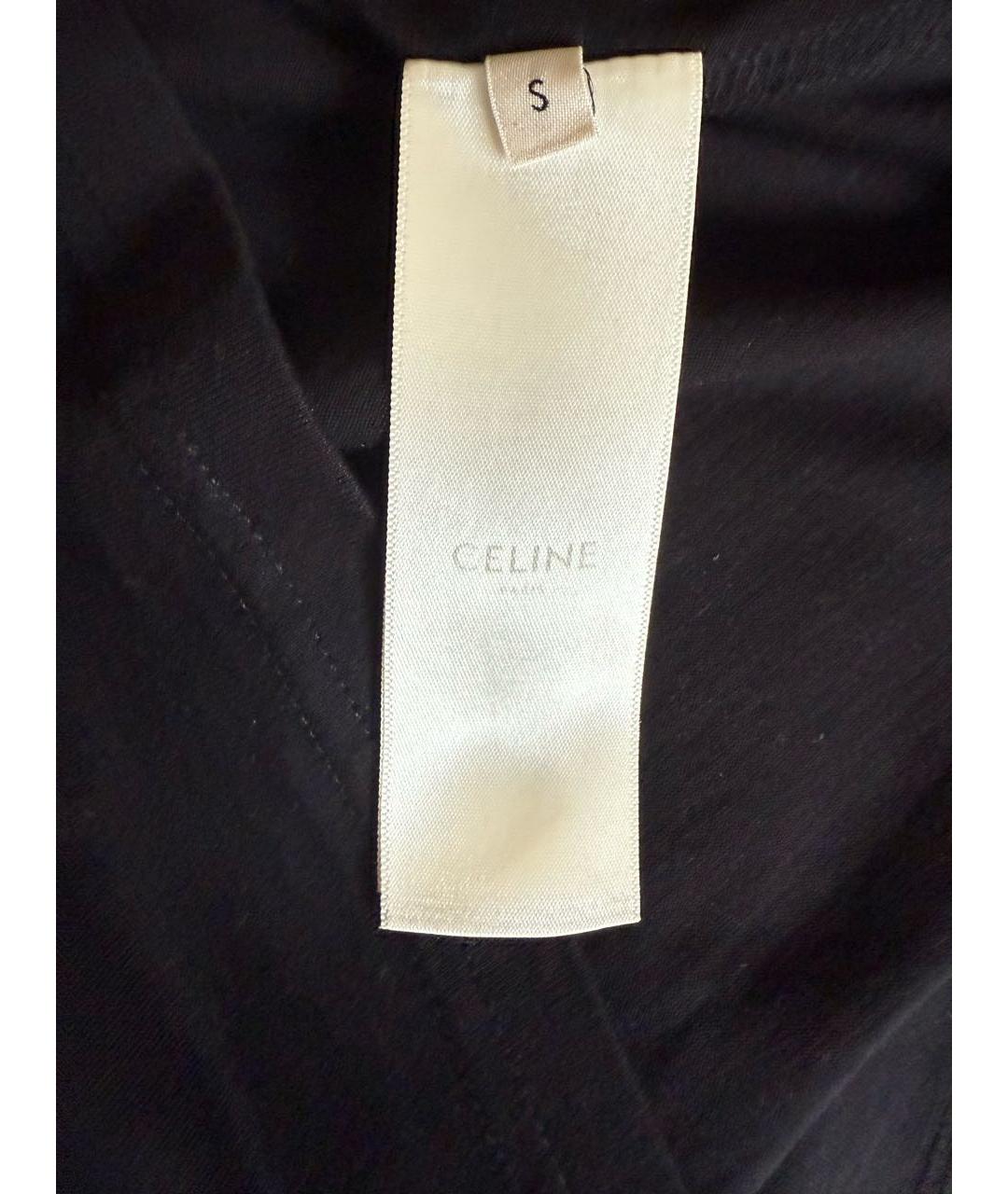 CELINE Черная футболка, фото 4