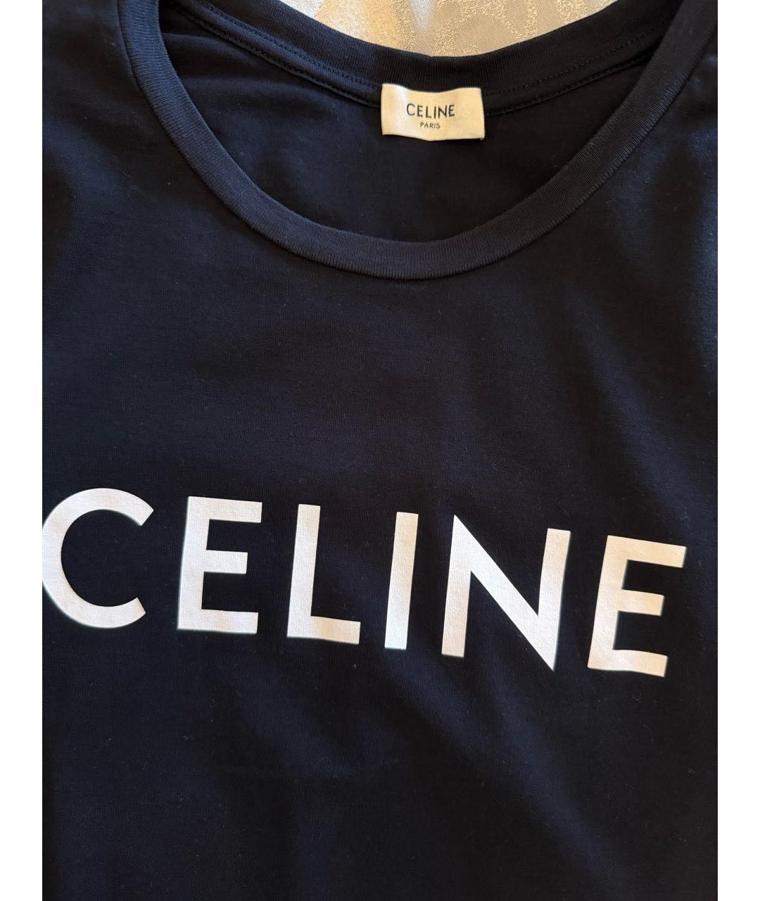 CELINE Черная футболка, фото 5