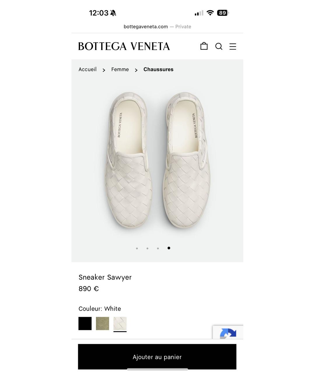 BOTTEGA VENETA Белые кожаные слипоны, фото 8