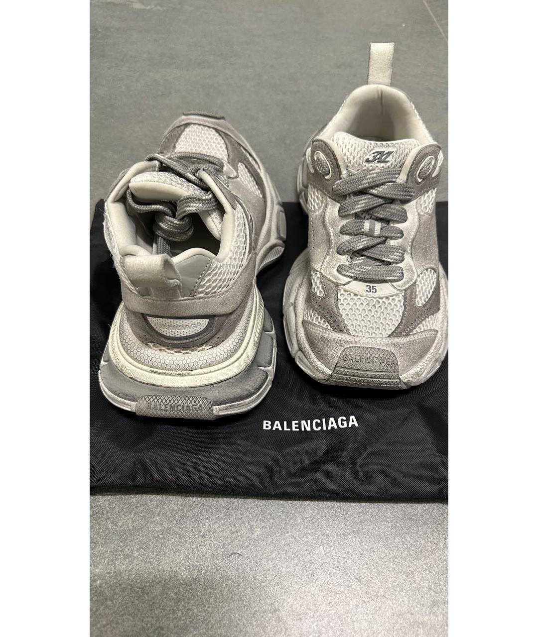 BALENCIAGA Серые текстильные кроссовки, фото 4