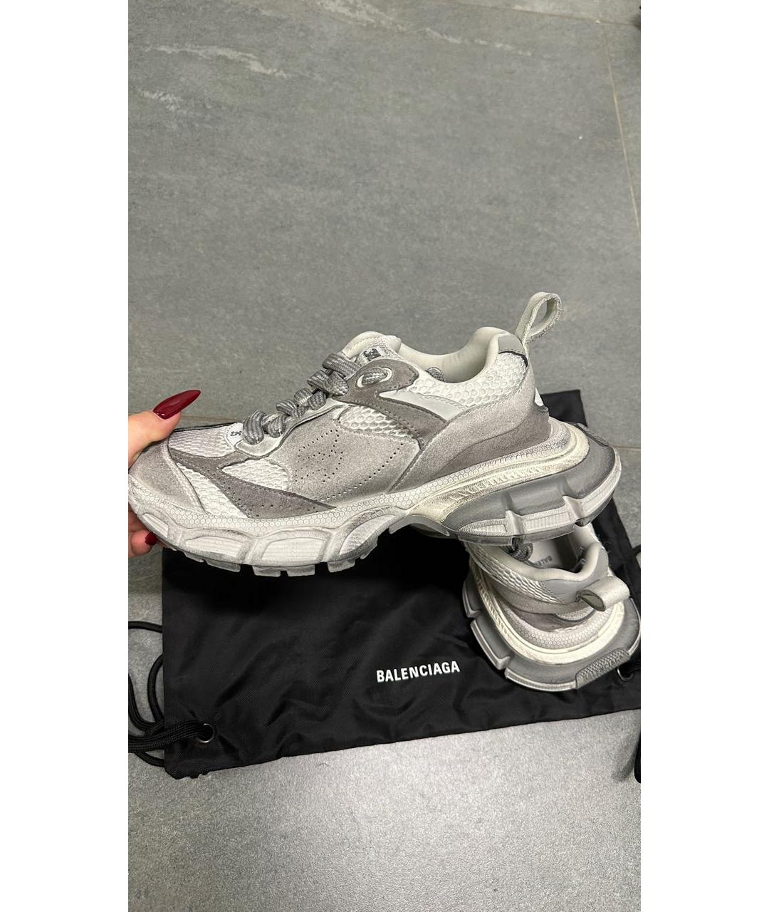 BALENCIAGA Серые текстильные кроссовки, фото 3
