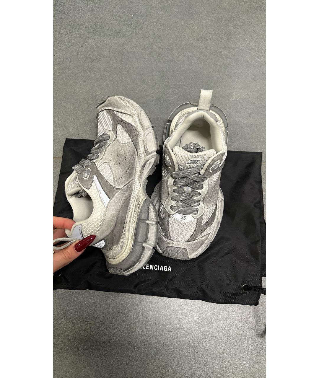 BALENCIAGA Серые текстильные кроссовки, фото 7
