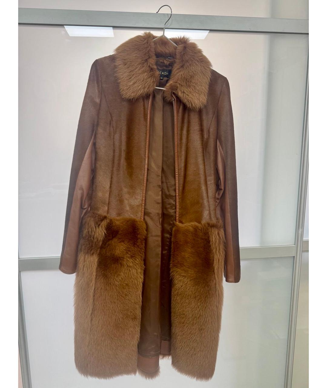 ESCADA Коричневая кожаная дубленка, фото 4