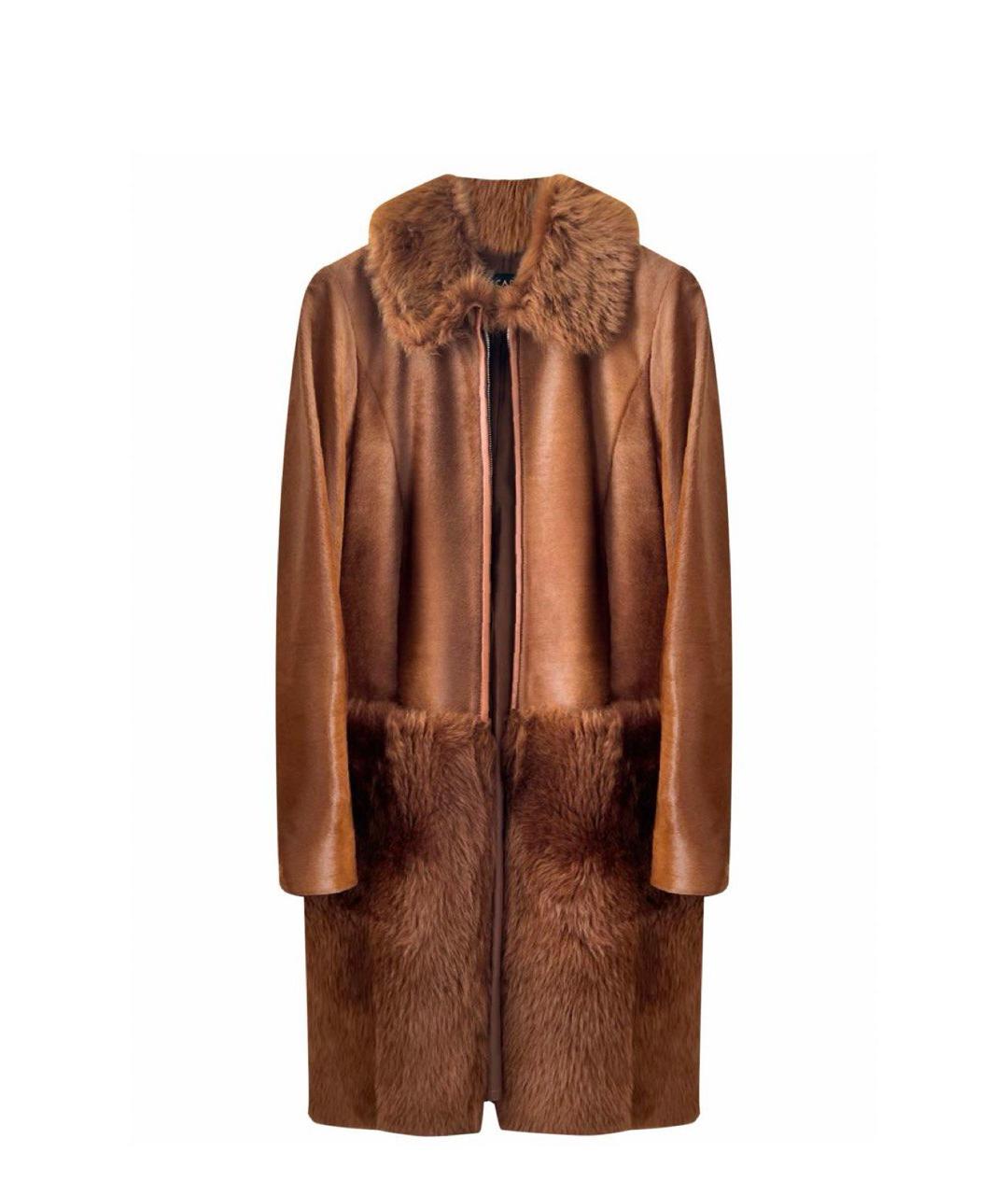 ESCADA Коричневая кожаная дубленка, фото 1