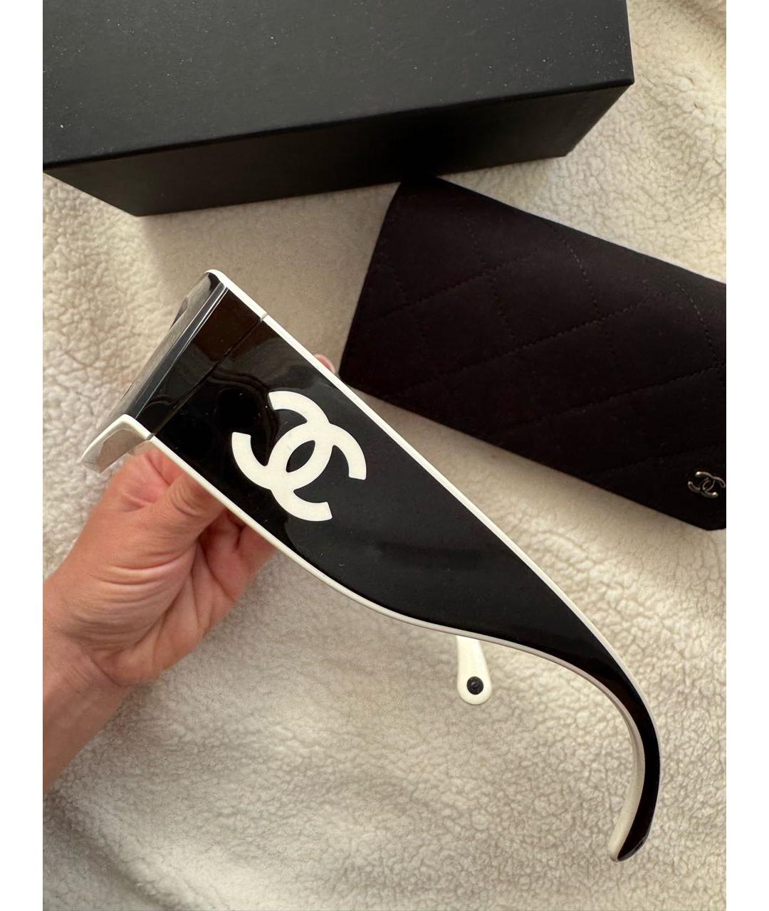 CHANEL Черные пластиковые солнцезащитные очки, фото 3
