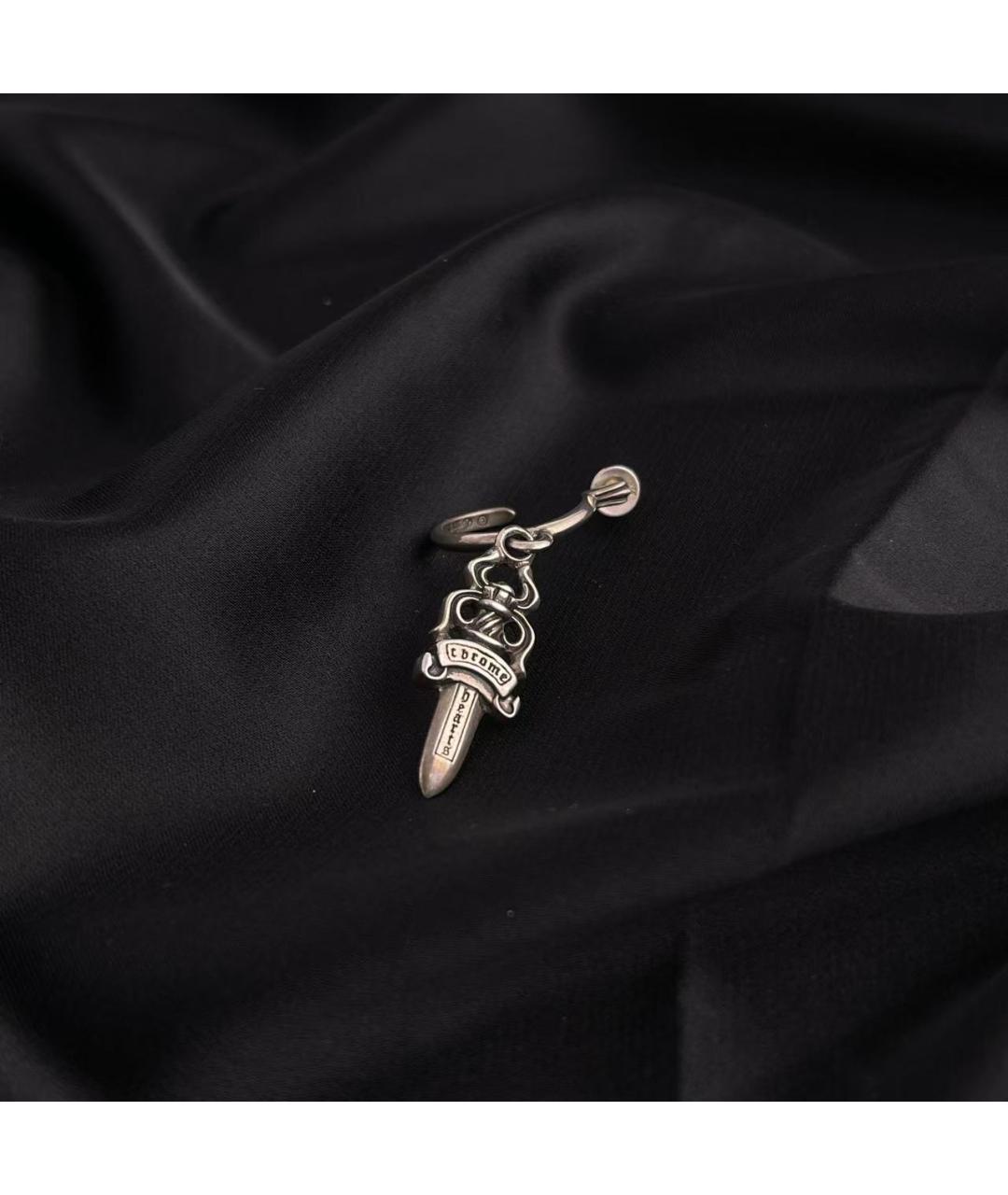 CHROME HEARTS Серебряные серебряные серьги, фото 4