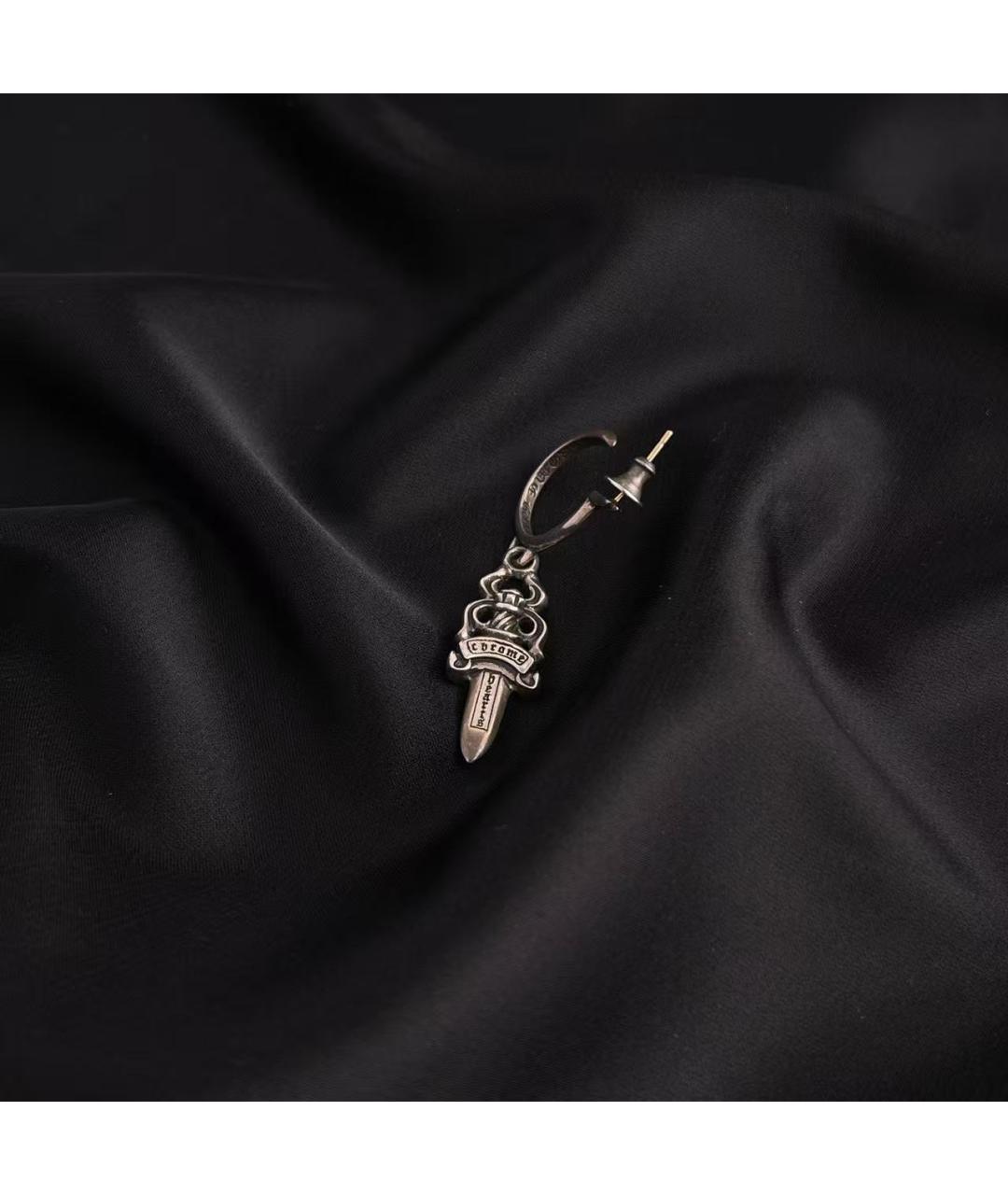 CHROME HEARTS Серебряные серебряные серьги, фото 3
