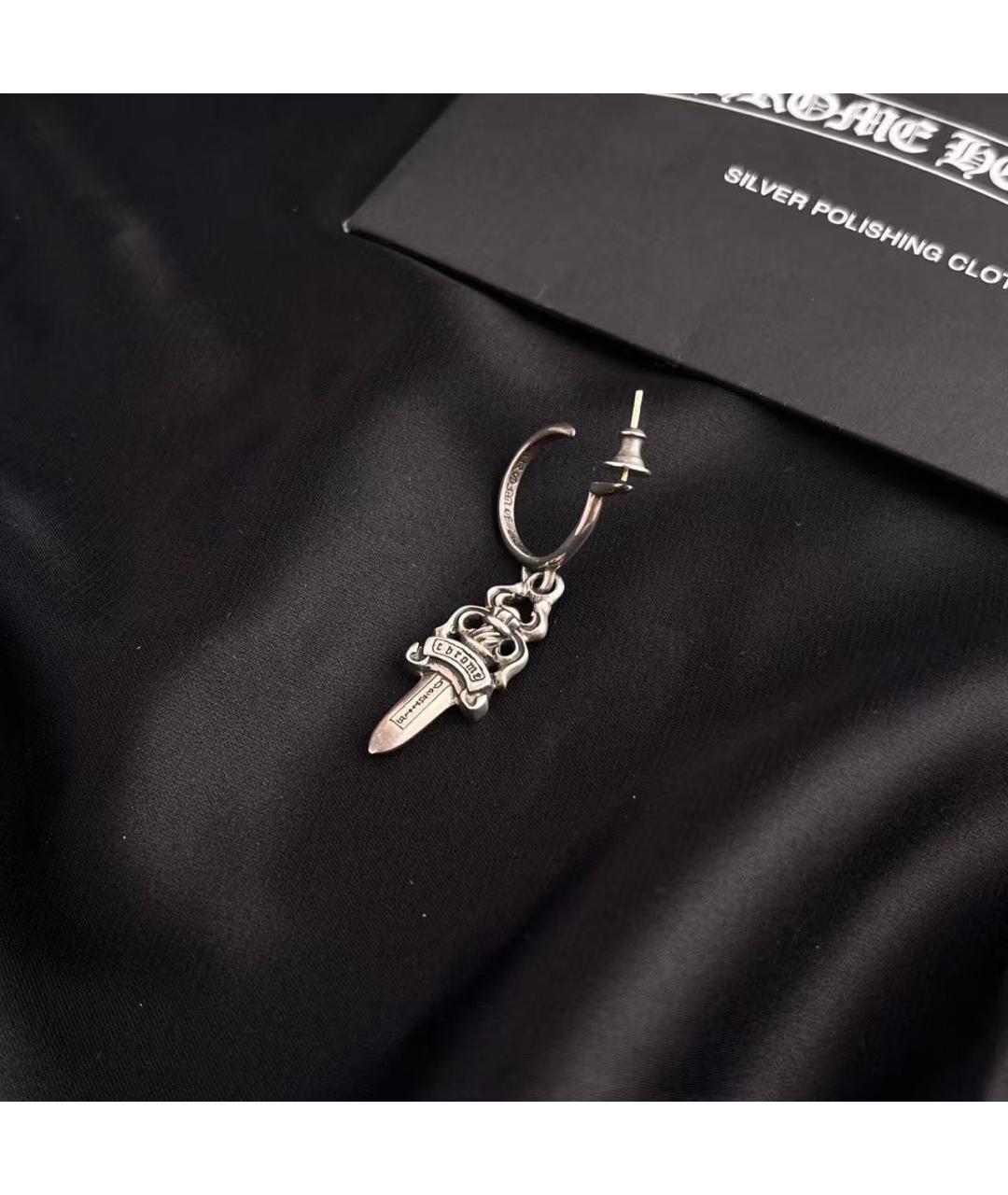CHROME HEARTS Серебряные серебряные серьги, фото 2