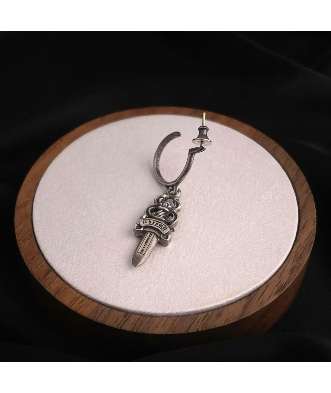 CHROME HEARTS Серебряные серебряные серьги, фото 7