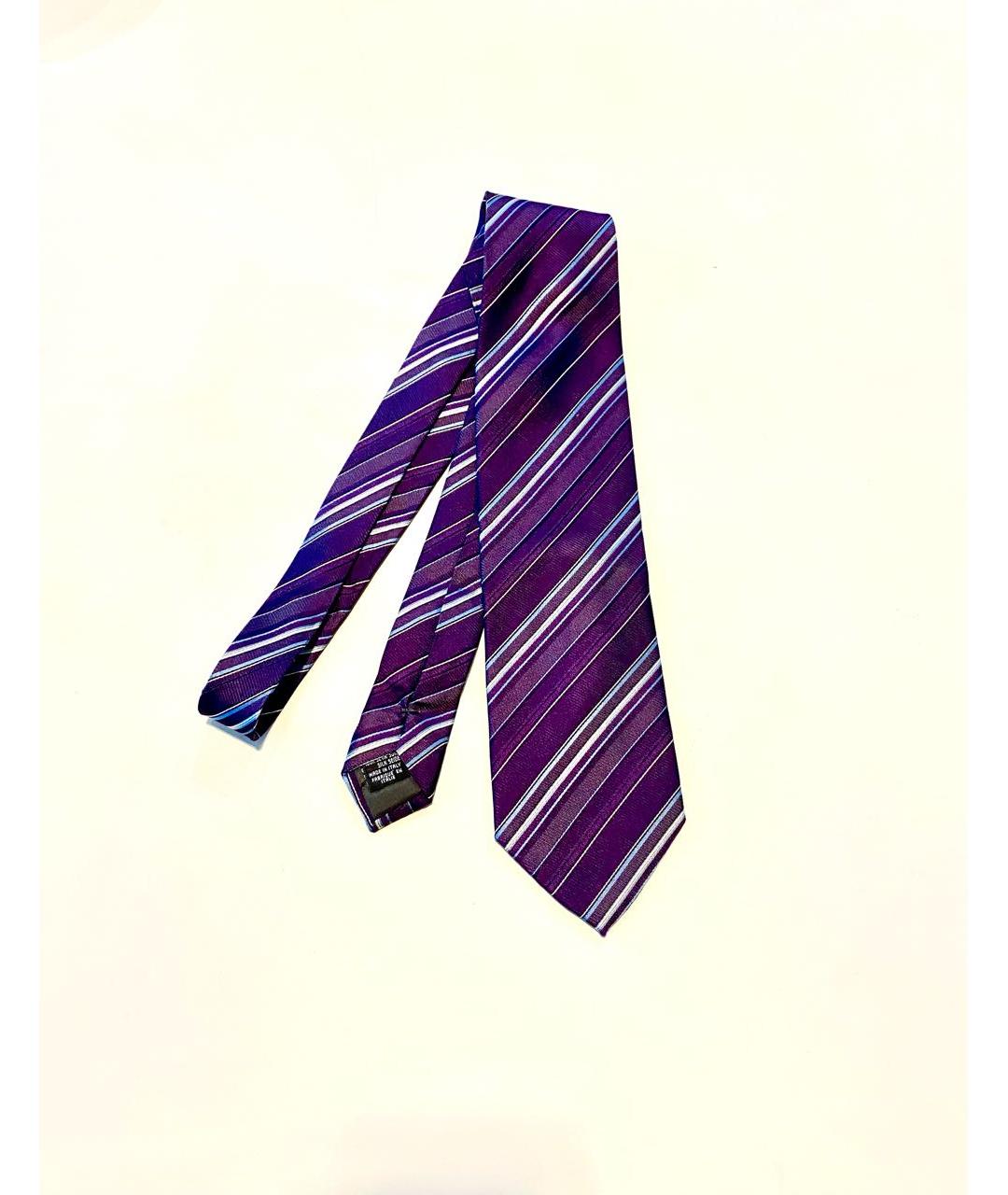 GIORGIO ARMANI Фиолетовый шелковый галстук, фото 7