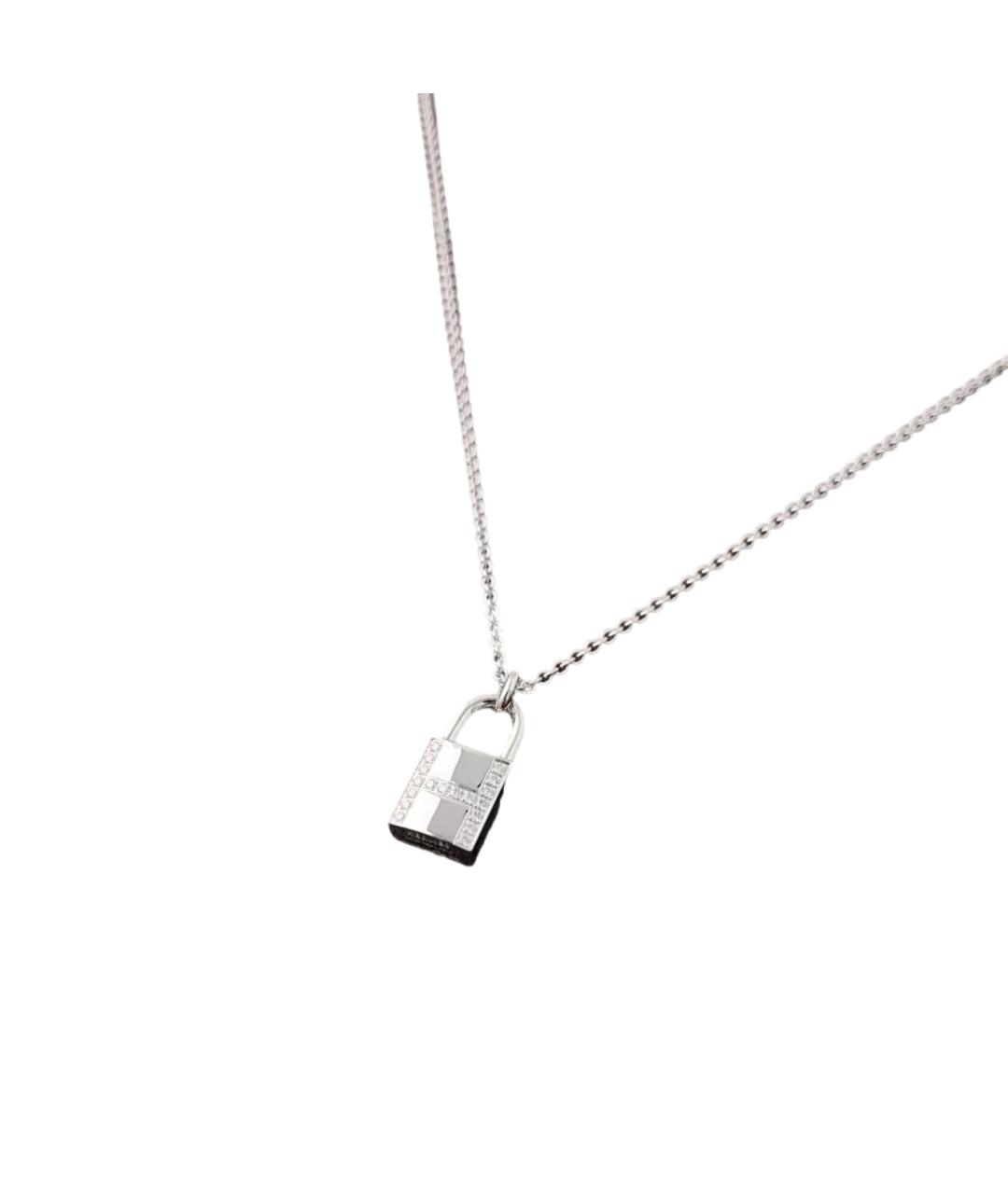 HERMES Серебряное колье из белого золота, фото 1