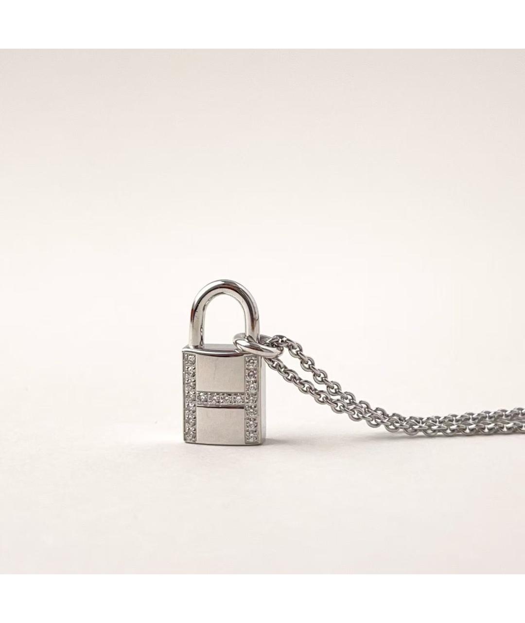 HERMES Серебряное колье из белого золота, фото 5